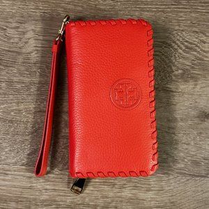Tory Burch Marion Smartphone Wristlet Spiced Coral